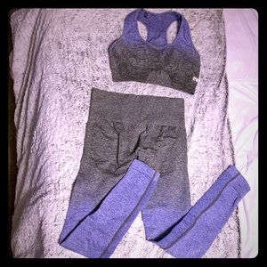 2 piece gymshark ombre set